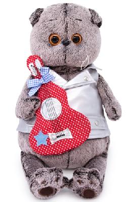 Кот Басик в жилете с гитарой 19 см мягкая игрушка от интернет-магазина Континент игрушек