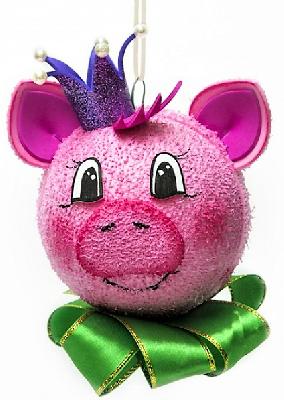 Шарик новогодний " Свинка Маруся" от интернет-магазина Континент игрушек