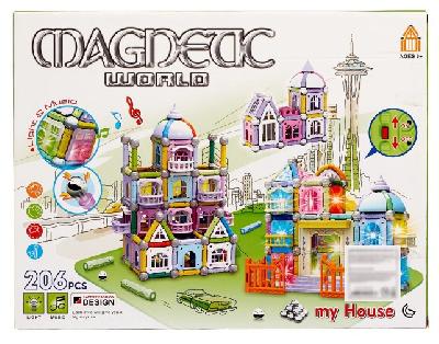 Конструктор магнитный "Дворец", световые и звуковые эффекты, 206 деталей  от интернет-магазина Континент игрушек