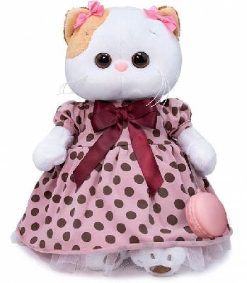Кошка Ли-Ли в розовом платье в горох 24 см мягкая игрушка от интернет-магазина Континент игрушек