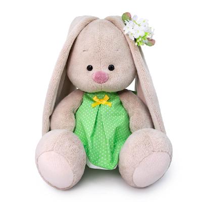 Зайка Ми в платье в горох и ромашка (малый) 18 см мягкая игрушка от интернет-магазина Континент игрушек