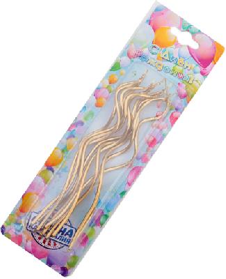 Свечи в торт " С днём рождения" 10 шт, коктейльные, золотистые 2919645 от интернет-магазина Континент игрушек