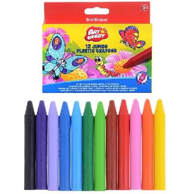 Мелки пластиковые толстые  Artberry Jumbo 12цв/короб с европодвесом от интернет-магазина Континент игрушек
