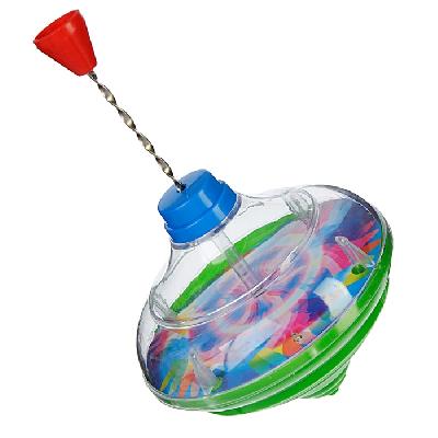 Юла на батарейках, свет, звук   13х14х16см