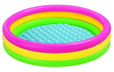 Бассейн надувной «Радуга», с надувным дном, 114 х 25 см, от 2 лет, 57412NP INTEX