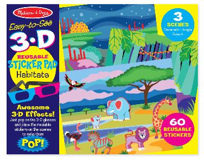 Набор стикеров- Среда обитания с 3D очками от интернет-магазина Континент игрушек