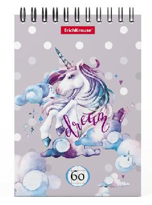 Блокнот на спирали ErichKrause Dream Unicorn, А6, 60 листов, клетка от интернет-магазина Континент игрушек