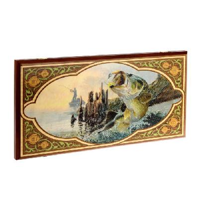 Нарды-шашки "Рыбалка" (доска дерево 60х60 см) 172635 от интернет-магазина Континент игрушек