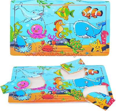 Пазл в рамке "Водный мир", арт. D0542 от интернет-магазина Континент игрушек