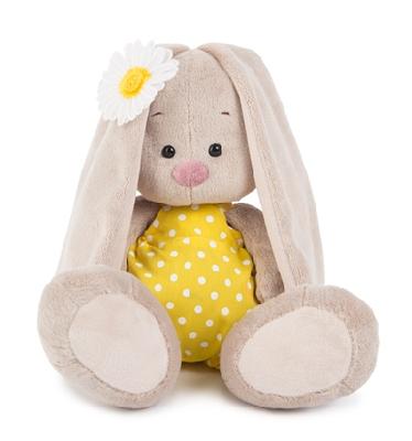 Зайка Ми в жёлтом комбинезоне и с ромашкой 18 см от интернет-магазина Континент игрушек