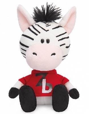 Зебрёнок Зиба в красной футболке мягкая игрушка от интернет-магазина Континент игрушек