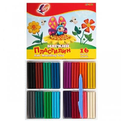Пластилин мягкий "Кроха" 16 цветов, 264гр от интернет-магазина Континент игрушек