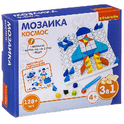 Логические, развивающие игры и игрушки Bondibon Мозаика «КОСМОС», 128 дет., BOX 16x4x14 см от интернет-магазина Континент игрушек