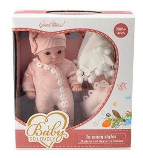 Пупс в костюмчике и шапочке, с аксессуарами от интернет-магазина Континент игрушек