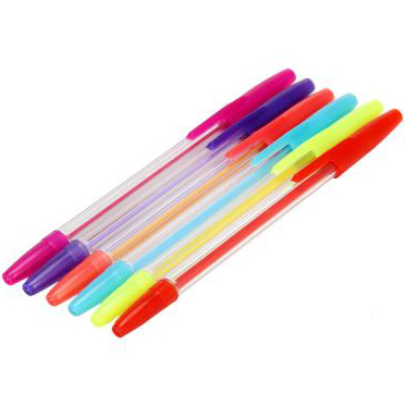 ClipStudio Набор ручек шариковых 6 цветов, 0,7 мм, в ПВХ пенале с подвесом от интернет-магазина Континент игрушек