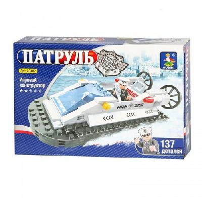 Конструктор Патруль. Полицейский катер, 137 деталей, 22.3x4.8x15.3см от интернет-магазина Континент игрушек