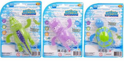 Веселое купание. Игрушка заводная, для игры в воде, в ассотрименте (черепаха, крокодил, бегемот)