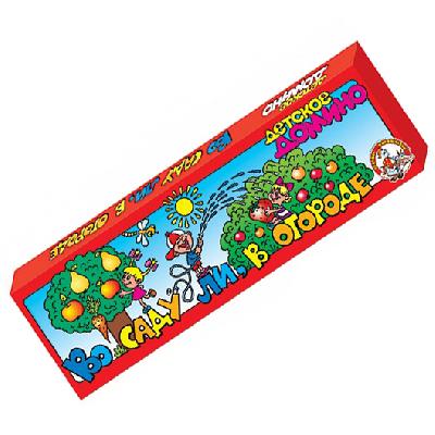 Домино "В саду ли, в огороде" (картон, 28 элементов)  от интернет-магазина Континент игрушек