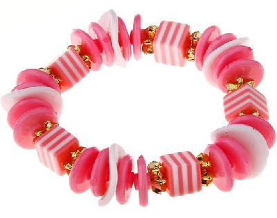 Браслет "Выбражулька" полосатый кубик, цвет малиновый 171195 от интернет-магазина Континент игрушек