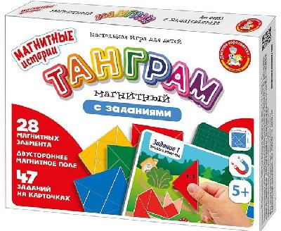 Игра настольная "Танграм магнитный с заданиями". Серия Магнитные истории от интернет-магазина Континент игрушек