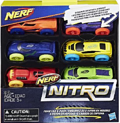 NERF НЁРФ НИТРО. Машинки 6 штук от интернет-магазина Континент игрушек