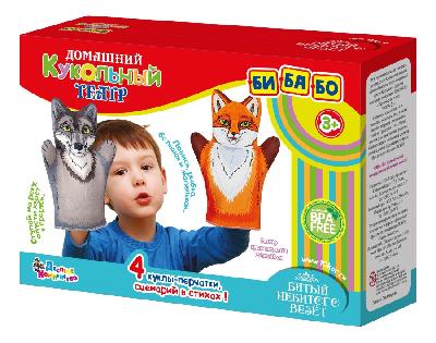 Театр кукольный домашний "Битый небитого везет" (4 куклы-перчатки) от интернет-магазина Континент игрушек