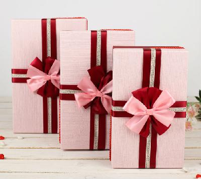 Набор коробок 3 в 1, бордовый-3 от интернет-магазина Континент игрушек