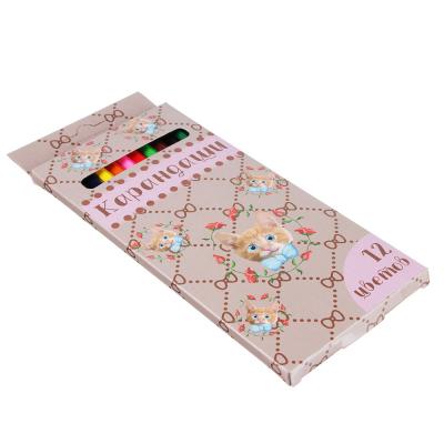 Гламур кэтс Карандаши, 12 цветов, шестигранные заточенные, дерево, в карт.коробке с подвесом от интернет-магазина Континент игрушек