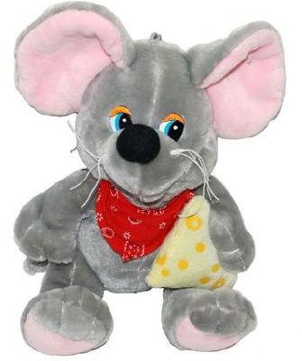 Мягкая игрушка Мышь 0023 с сыром и банданой