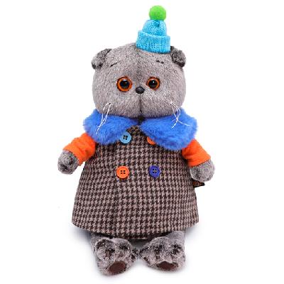 Кот Басик в комбинированном пальто 19 см мягкая игрушка от интернет-магазина Континент игрушек