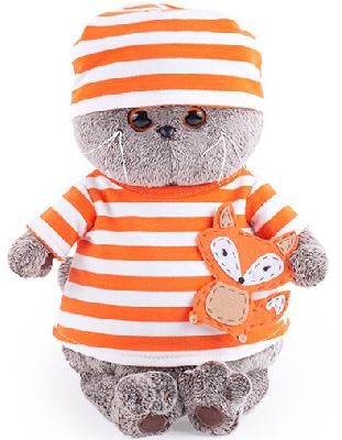 Кот Басик в полосатой футболке с лисенком 30 см от интернет-магазина Континент игрушек