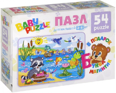 Пазл Мини.54эл. + магнитная буква., арт. 03439 от интернет-магазина Континент игрушек