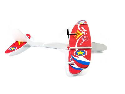 Самолет планер из пенопласта с пропеллером. Зарядка от USB. Размах крыльев 29 см от интернет-магазина Континент игрушек