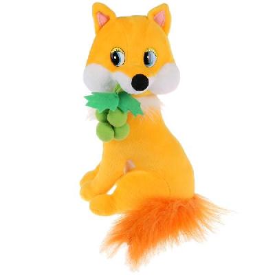Игрушка мягкая с музыкальным чипом "Лисичка с виноградом. Стихи Дружинина", 22 см