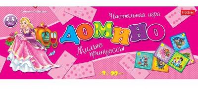 ИГРА Настольная Домино 28 карточек Милые принцессы от интернет-магазина Континент игрушек