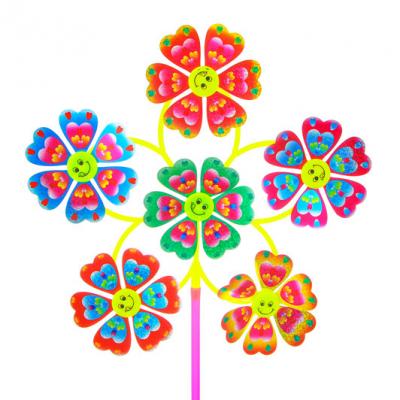 Игрушка ветряная вертушка "Яркие улыбки" шестерка 50х30см от интернет-магазина Континент игрушек