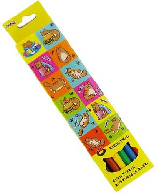 Карандаши цветные 6 цветов Коты 177 мм от интернет-магазина Континент игрушек