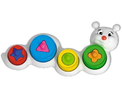 Сортер Логическая Гусеница 30,5х16х19 см.