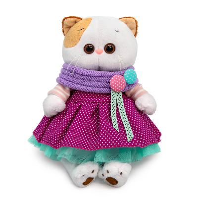 Кошка Ли-Ли в платье и снуде 27 см мягкая игрушка от интернет-магазина Континент игрушек