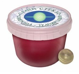 Слайм СТЕКЛО красный с капсулой серебро внутри, 90 гр в банке, арт. 1241 от интернет-магазина Континент игрушек