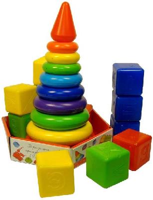 Набор развивающий с кубиками "Радуга Макси" (в дизайн упаковке,23 детали.)