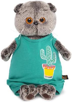 Басик в изумрудном комбинезоне с кактусом 25 см от интернет-магазина Континент игрушек