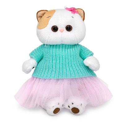 Кошка Ли-Ли в вязаной кофте 24 см мягкая игрушка от интернет-магазина Континент игрушек