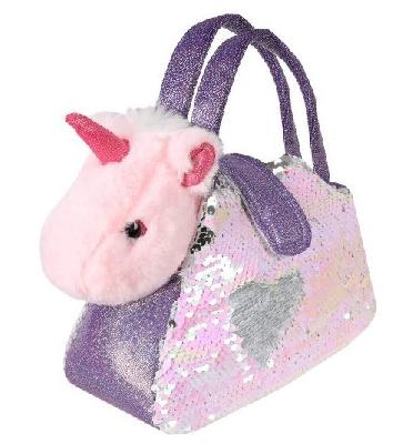 Единорог 18 см в сумочке с пайетками