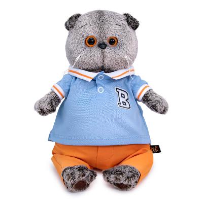 Кот Басик в голубом поло 22 см от интернет-магазина Континент игрушек