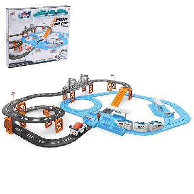 Автотрек железная дорога «Большое путешествие», с машинкой и поездом, перекресток, светофор от интернет-магазина Континент игрушек