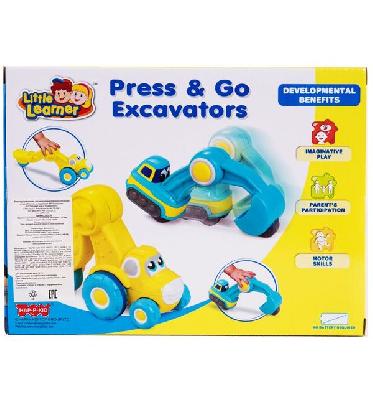 Серия "Нажми и поедет". Экскаватор синий