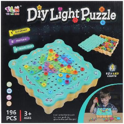 Конструктор-скрутка с подсветкой, 196 деталей от интернет-магазина Континент игрушек