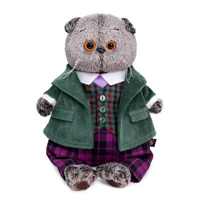 Кот Басик в зеленом бархатном пиджаке 22 см от интернет-магазина Континент игрушек