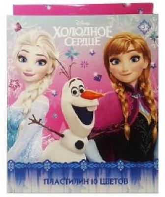 Пластилин 10 цветов Холодное сердце, 200 гр, стека пластиковая от интернет-магазина Континент игрушек